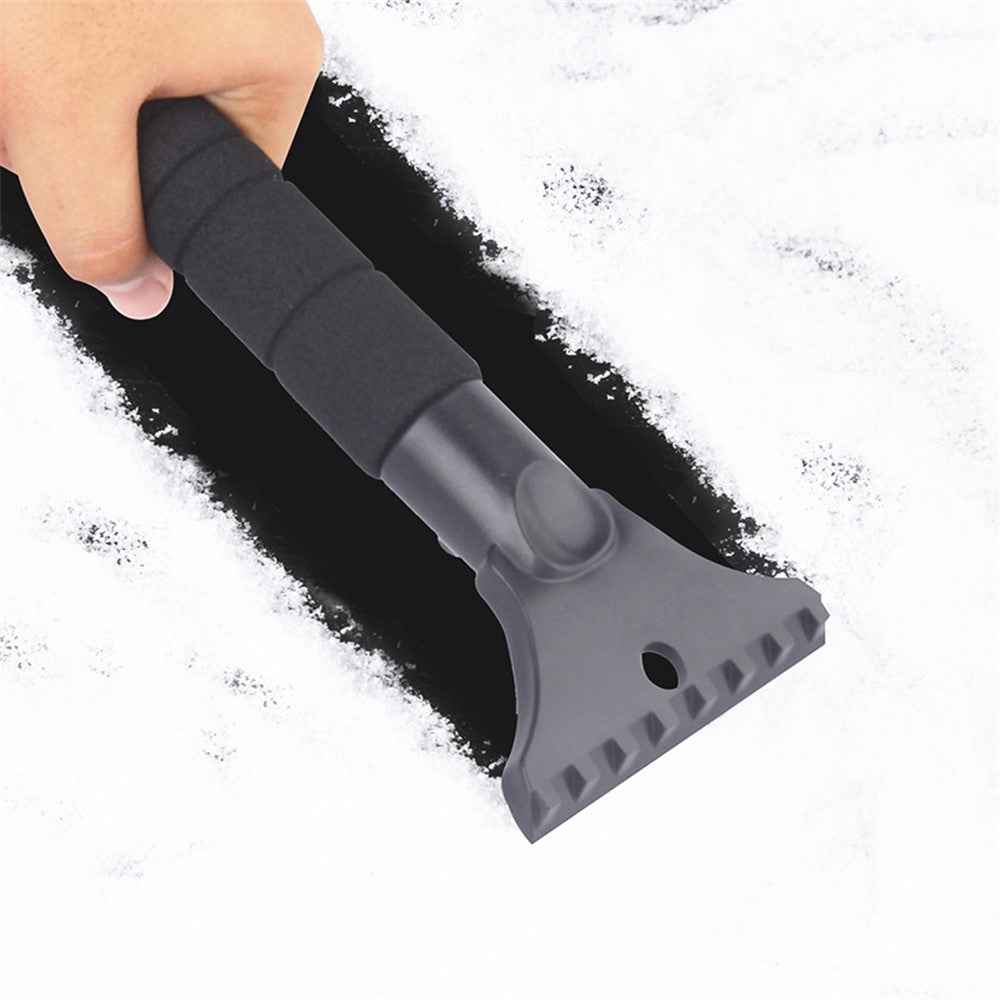 DM-132 2-in-1 Window Windshield Cleaning Tool Car Window Snow Scraper with 38-52cm Extendable Handle and Microfiber Cloth Window Cleaning Brush