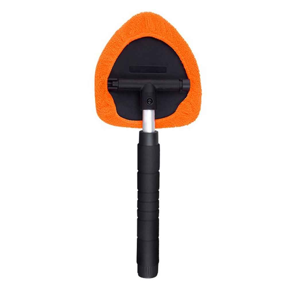 DM-131 32.5-47.5cm Extendable Handle Window Windshield Cleaning Tool Window Cleaner with Microfiber Cloth Car Window Cleaning Device