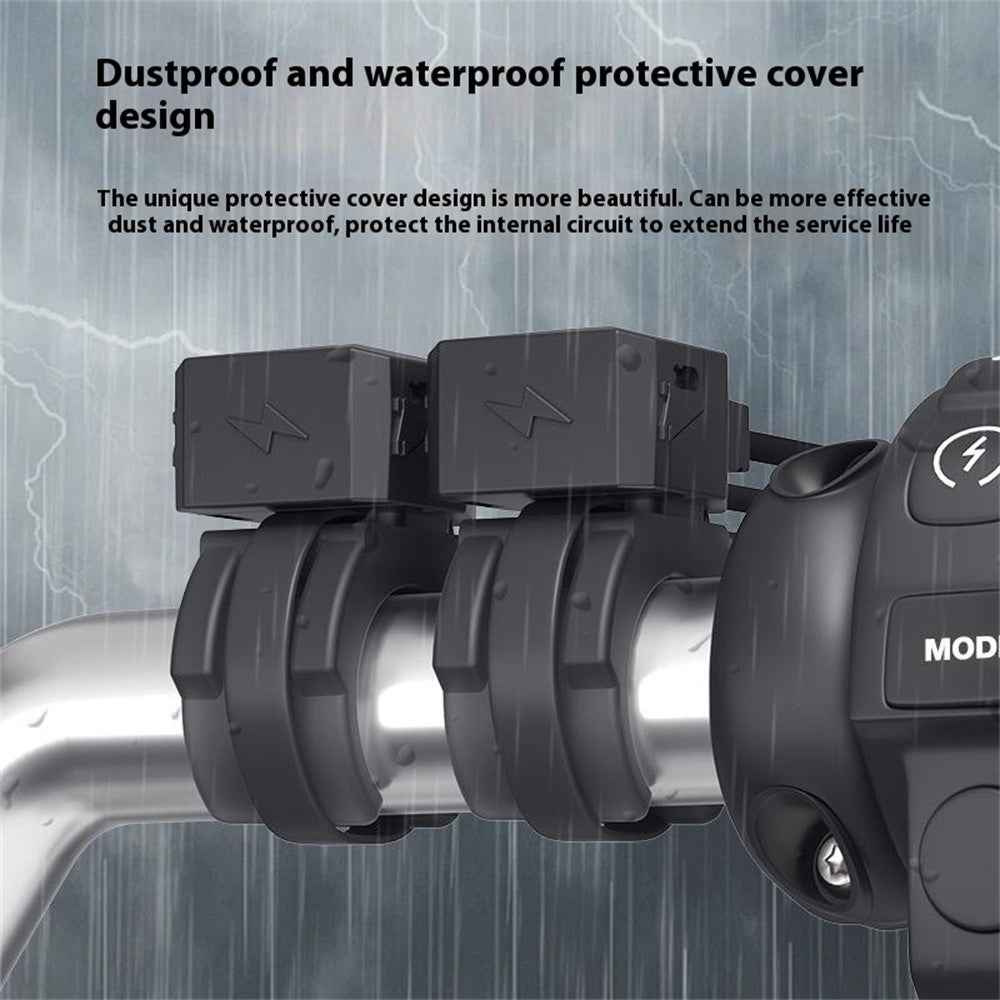 WUPP CS-1849D1 Motorcycle Charger USB-A+Type-C Motorbike Handlebar Charger