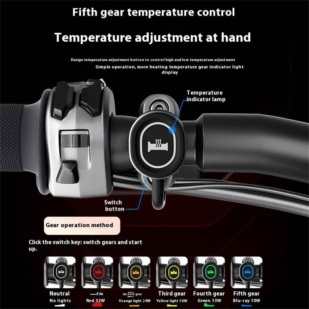 WUPP CS-1956D1 Motorcycle Heated Grips with 5+1 Temperature Adjustable / 1.5m ACC Cable