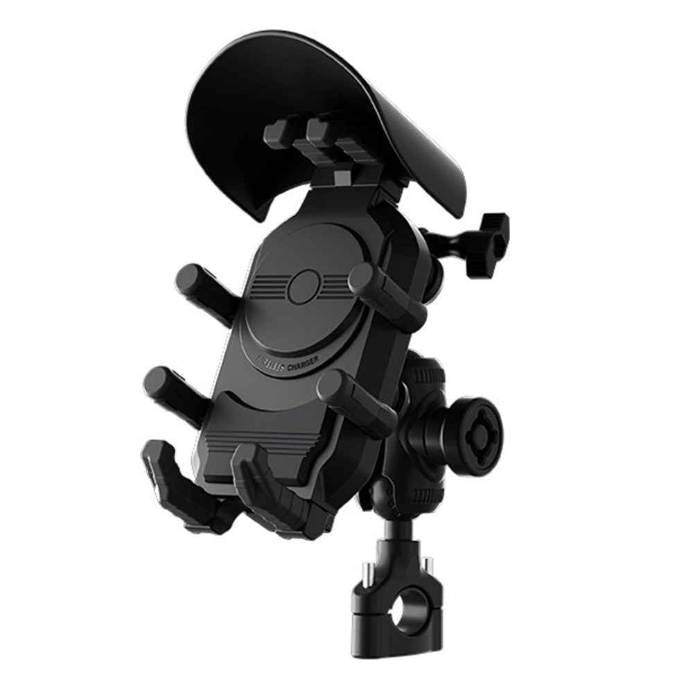 WUPP CS-2056B2 Motorcycle Handlebar Phone Holder Anti-Shock Phone Mount Stand