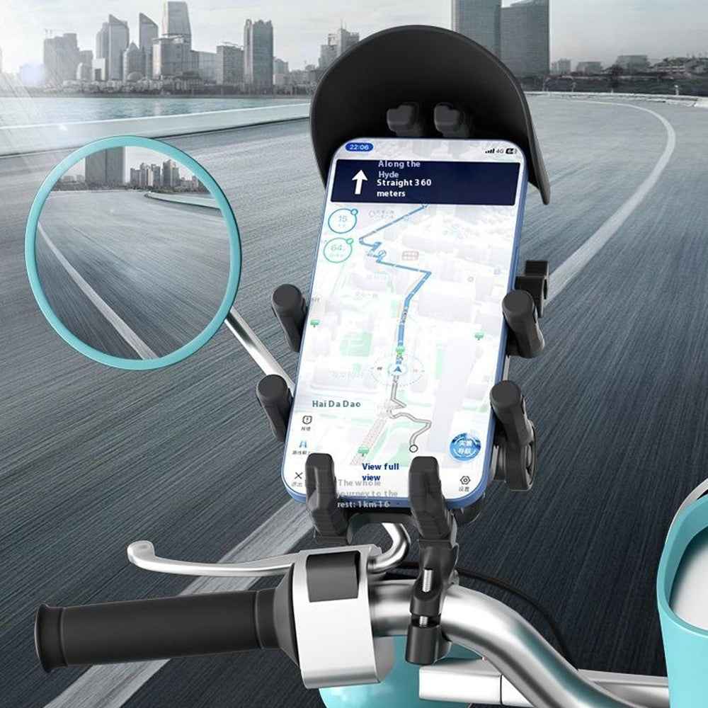 WUPP CS-2056B2 Motorcycle Handlebar Phone Holder Anti-Shock Phone Mount Stand