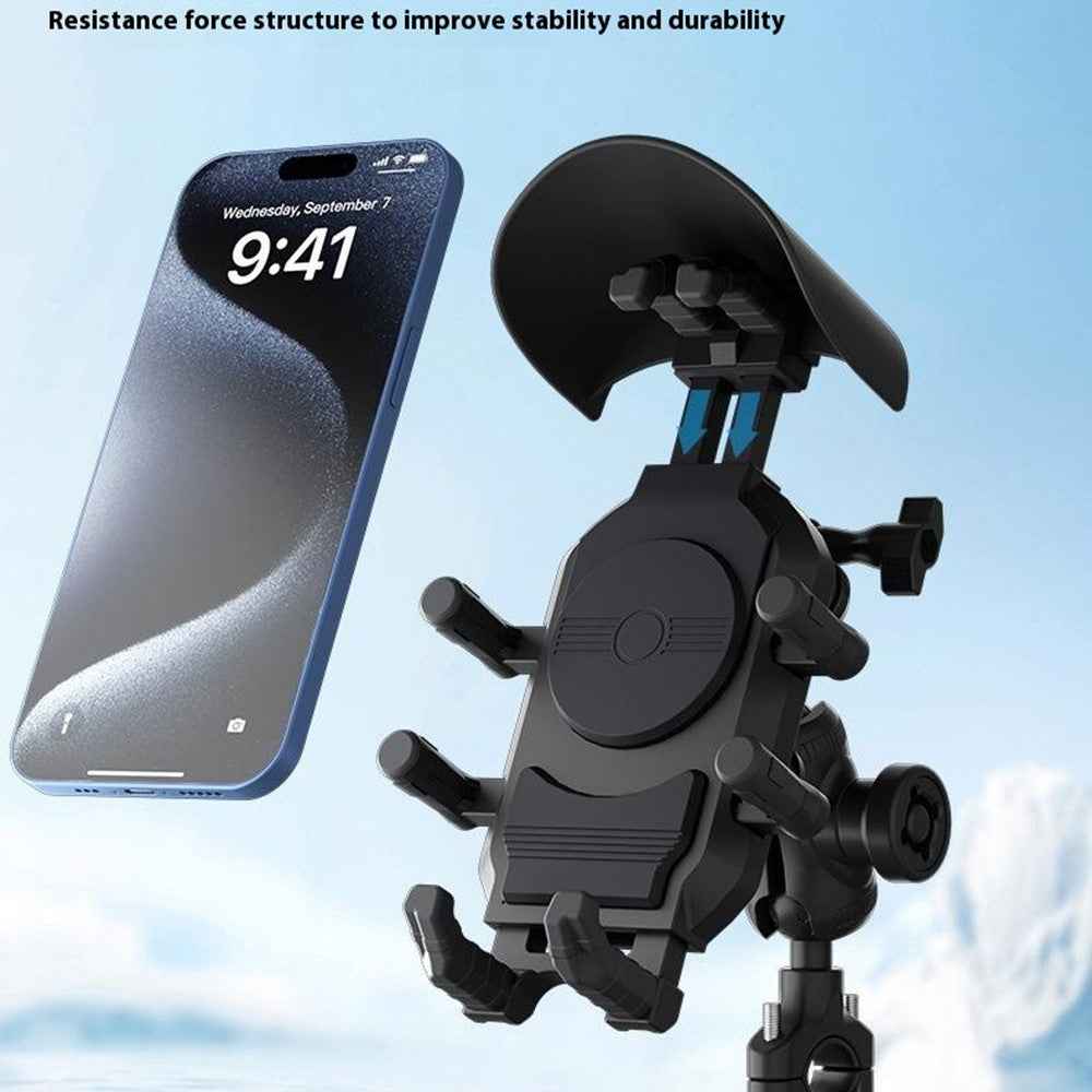 WUPP CS-2056B2 Motorcycle Handlebar Phone Holder Anti-Shock Phone Mount Stand