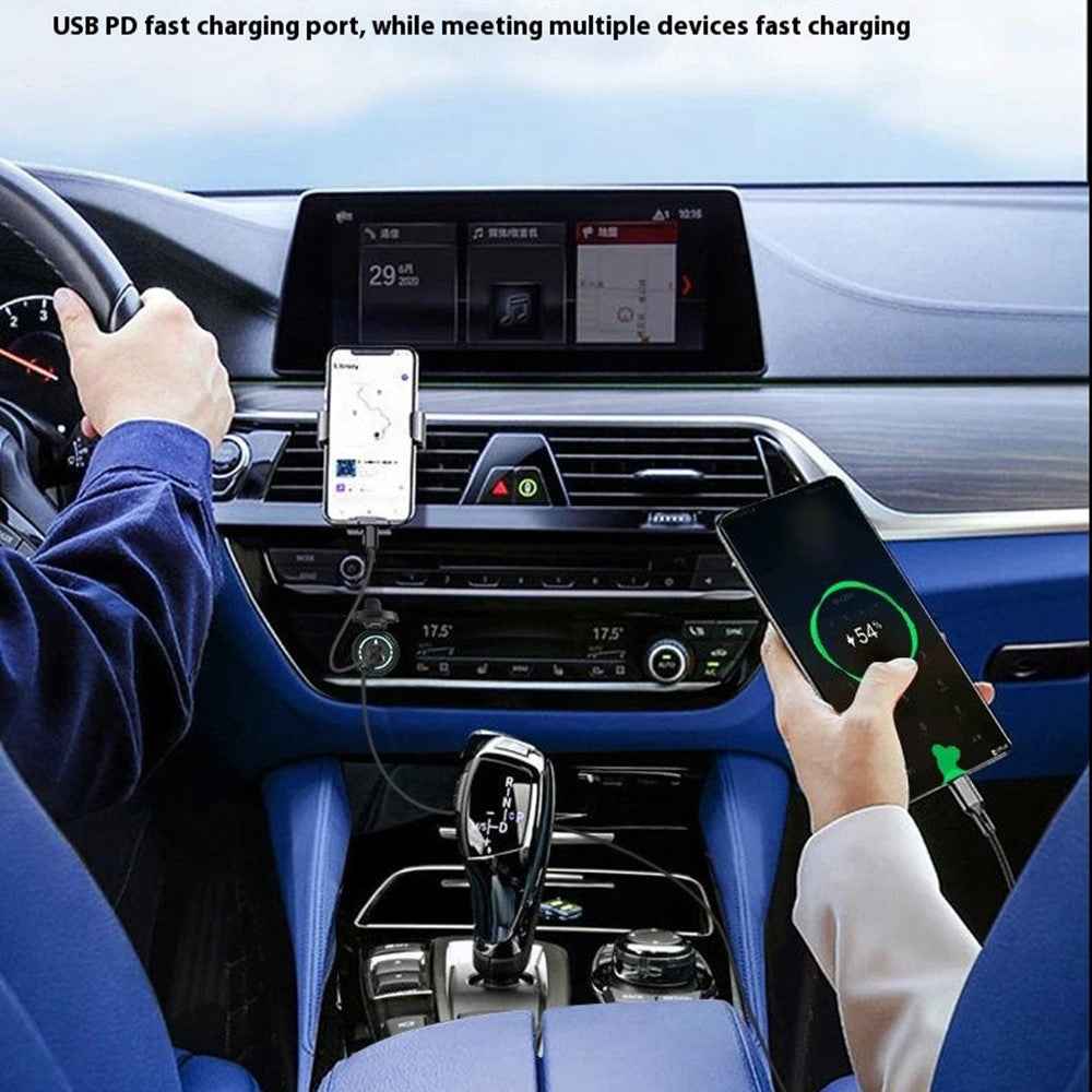WUPP ZH-1786B1 QC3.0 USB+Type-C Charger IP66 Waterproof Socket with Silicone Cap