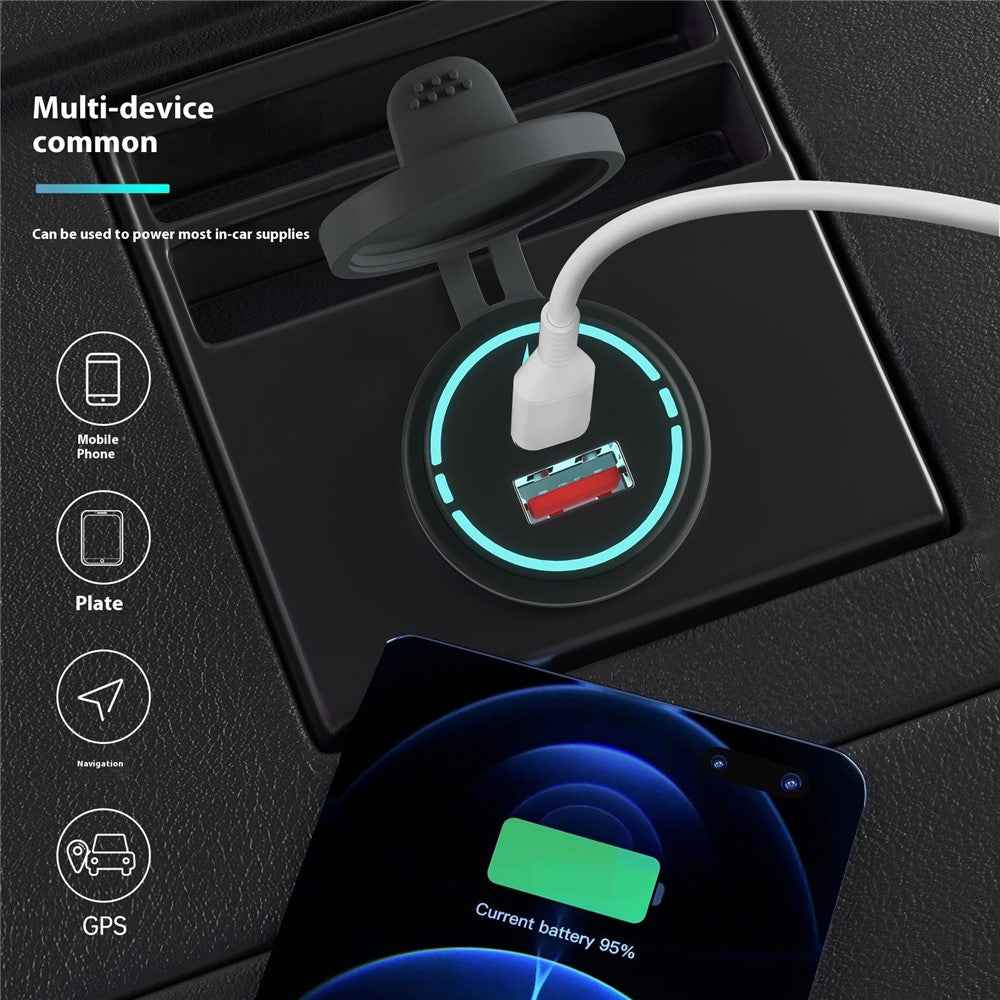 WUPP ZH-1786B1 QC3.0 USB+Type-C Charger IP66 Waterproof Socket with Silicone Cap