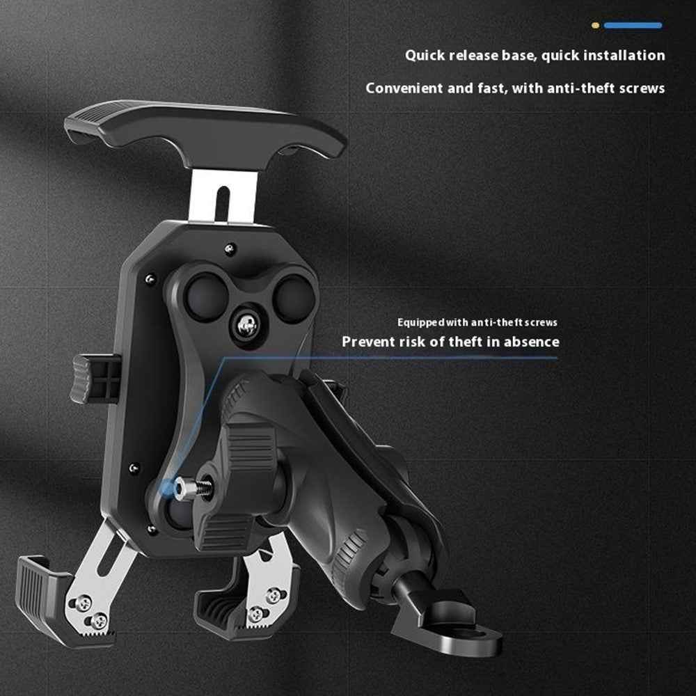 WUPP CS-051A2 Motorcycle Phone Holder Mirror Mount Anti-Shock Phone Bracket