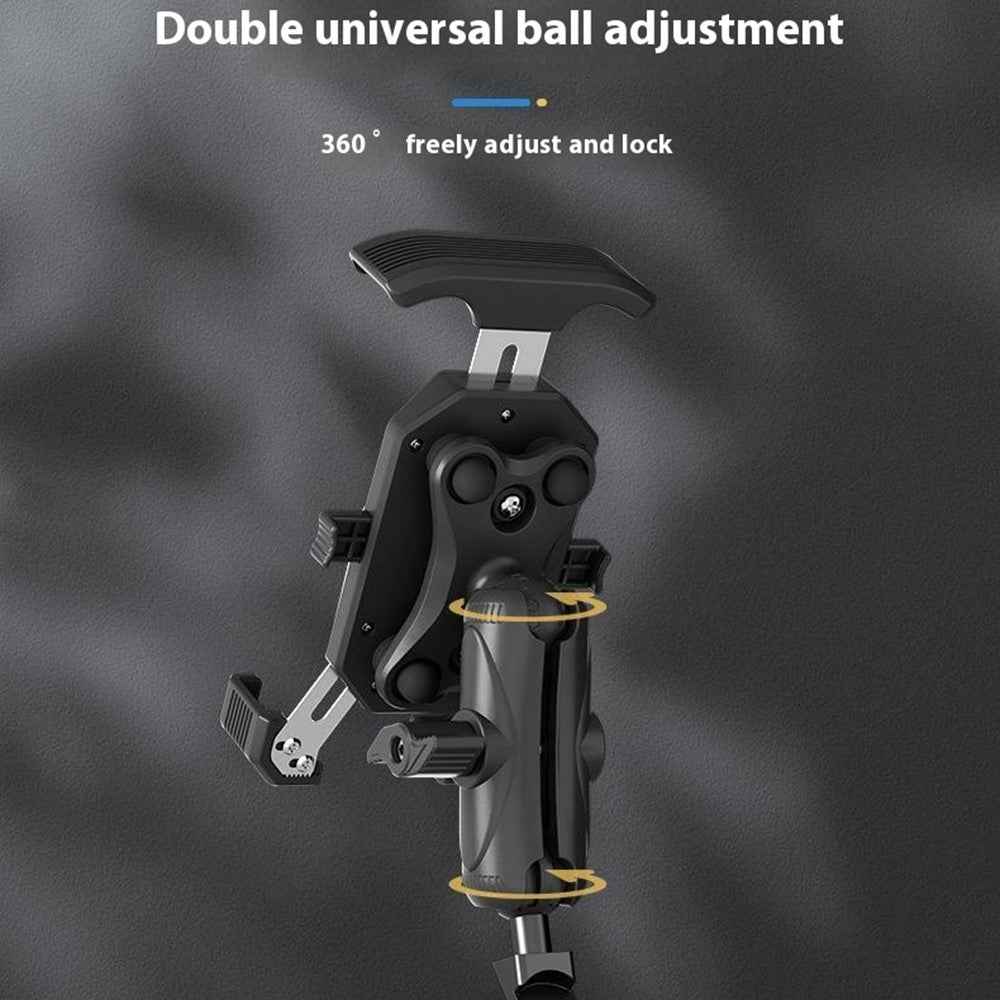 WUPP CS-051A2 Motorcycle Phone Holder Mirror Mount Anti-Shock Phone Bracket