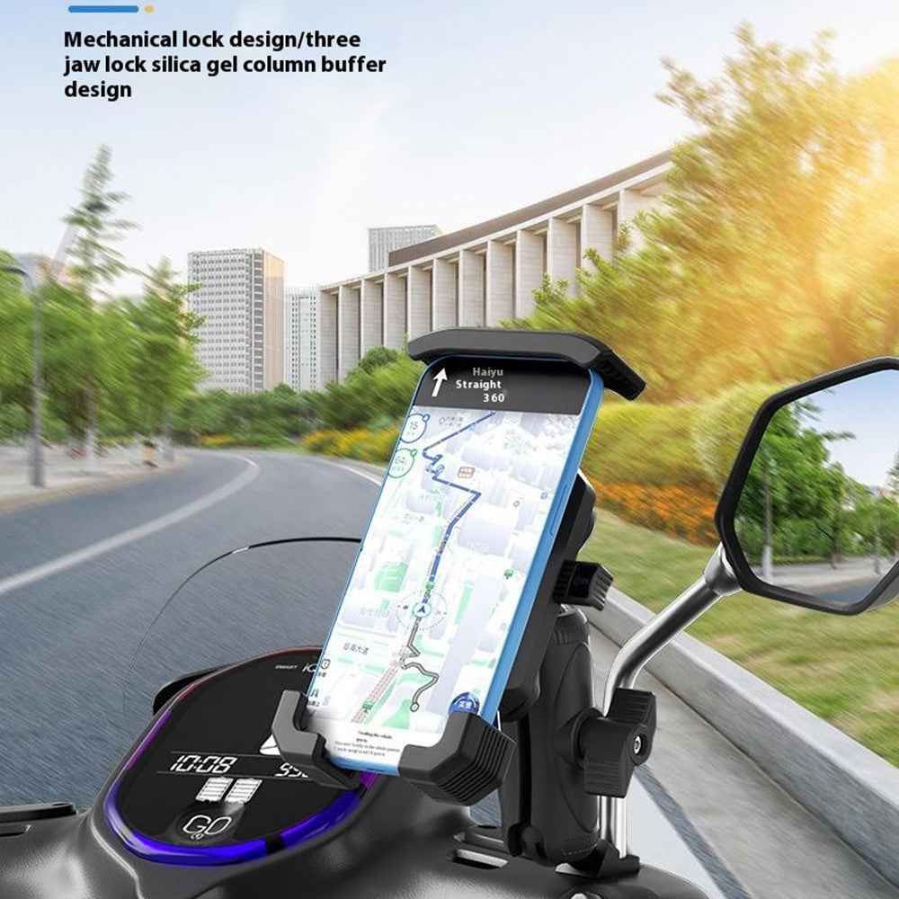 WUPP CS-051A1 Motorcycle Phone Holder Handlebar Mount Bracket for 4-7 inch Phones