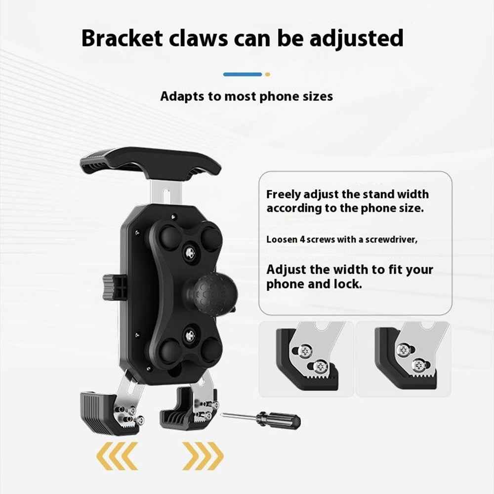 WUPP CS-051A1 Motorcycle Phone Holder Handlebar Mount Bracket for 4-7 inch Phones