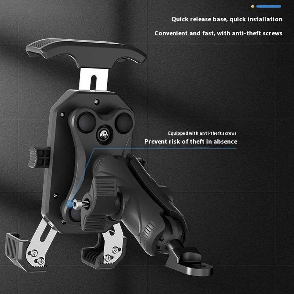 WUPP CS-051A1 Motorcycle Phone Holder Handlebar Mount Bracket for 4-7 inch Phones