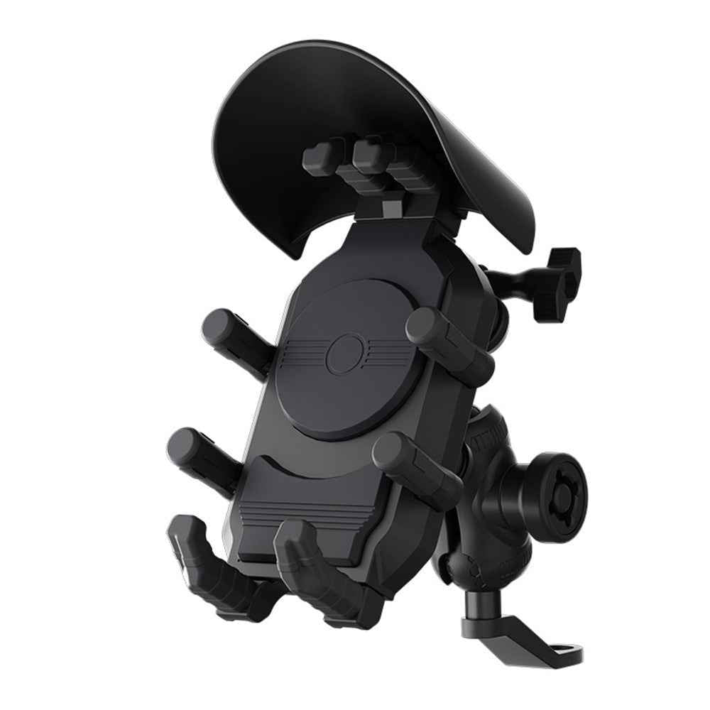 WUPP CS-2056B1 Motorcycle Phone Holder Rearview Mirror Mount Anti-Shock Phone Bracket