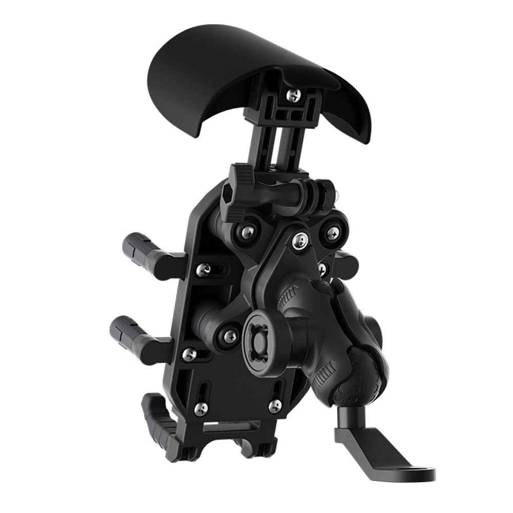 WUPP CS-2056B1 Motorcycle Phone Holder Rearview Mirror Mount Anti-Shock Phone Bracket