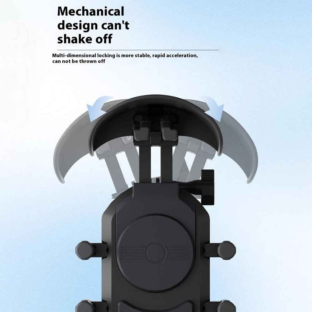 WUPP CS-2056B1 Motorcycle Phone Holder Rearview Mirror Mount Anti-Shock Phone Bracket