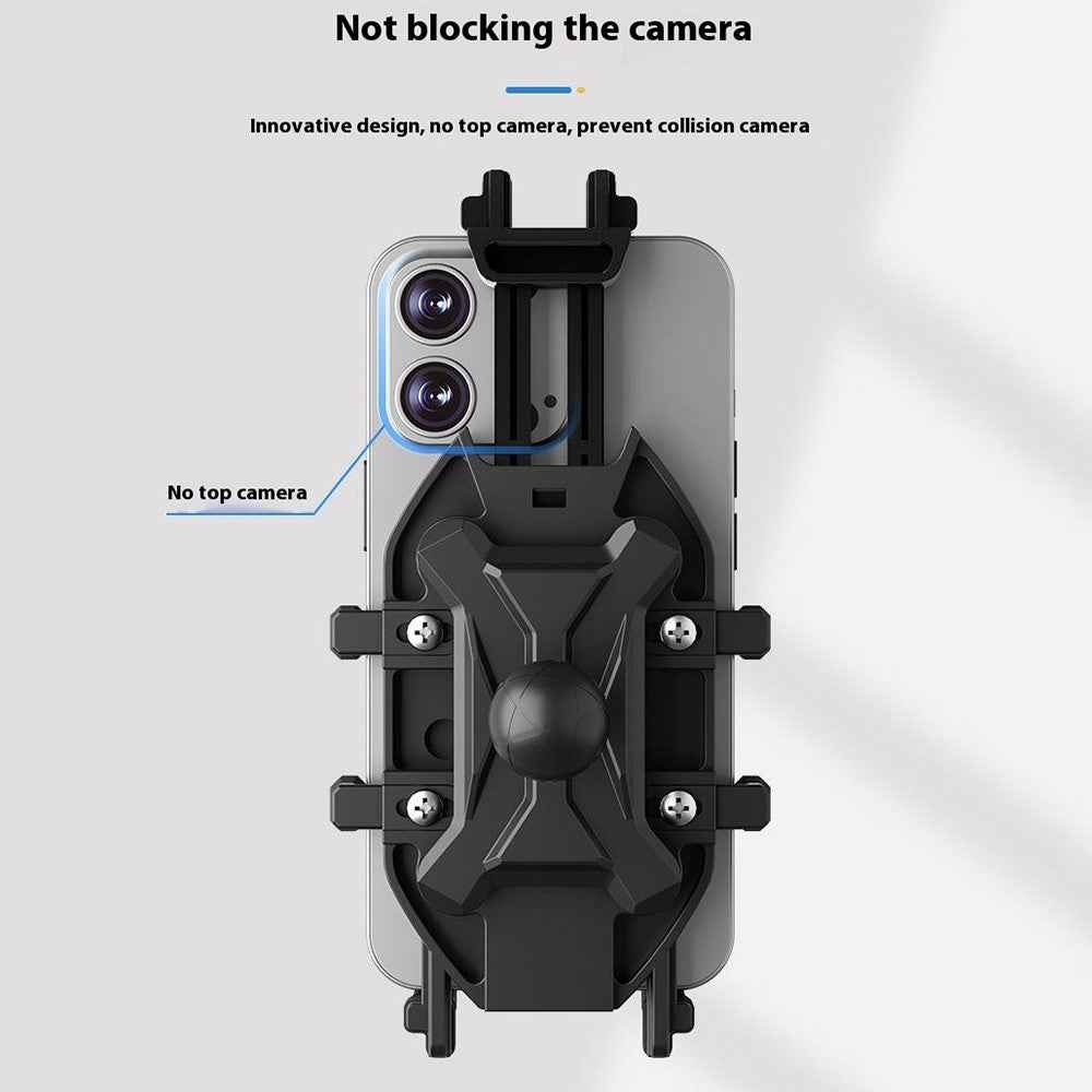 WUPP CS-2072B1 Motorcycle Rearview Mirror Phone Mount Anti-Theft Cellphone Holder