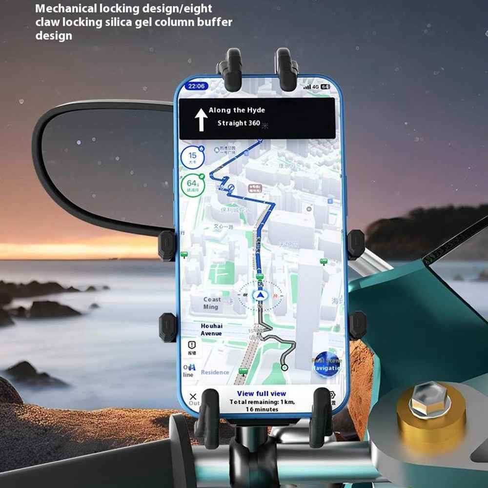 WUPP CS-2072D1 M8 Ball Head Cellphone Holder Anti Theft Motorcycle Phone Mount Bracket