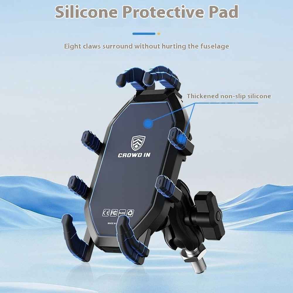 WUPP CS-2072D1 M8 Ball Head Cellphone Holder Anti Theft Motorcycle Phone Mount Bracket