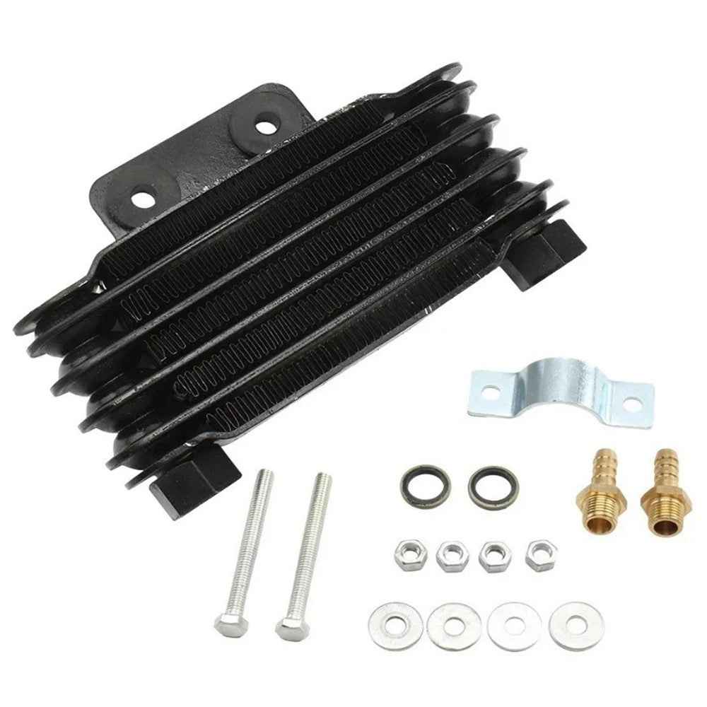MOFOX Aluminum Alloy Universal 125-250CC Motorcycle 5 Row Engine Oil Cooler - Black