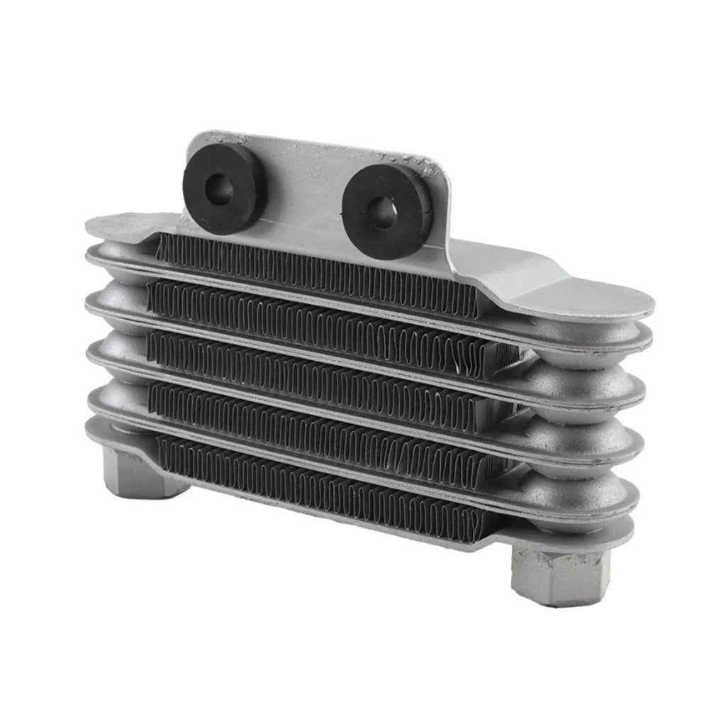 MOFOX Aluminum Alloy Universal 125-250CC Motorcycle 5 Row Engine Oil Cooler - Silver