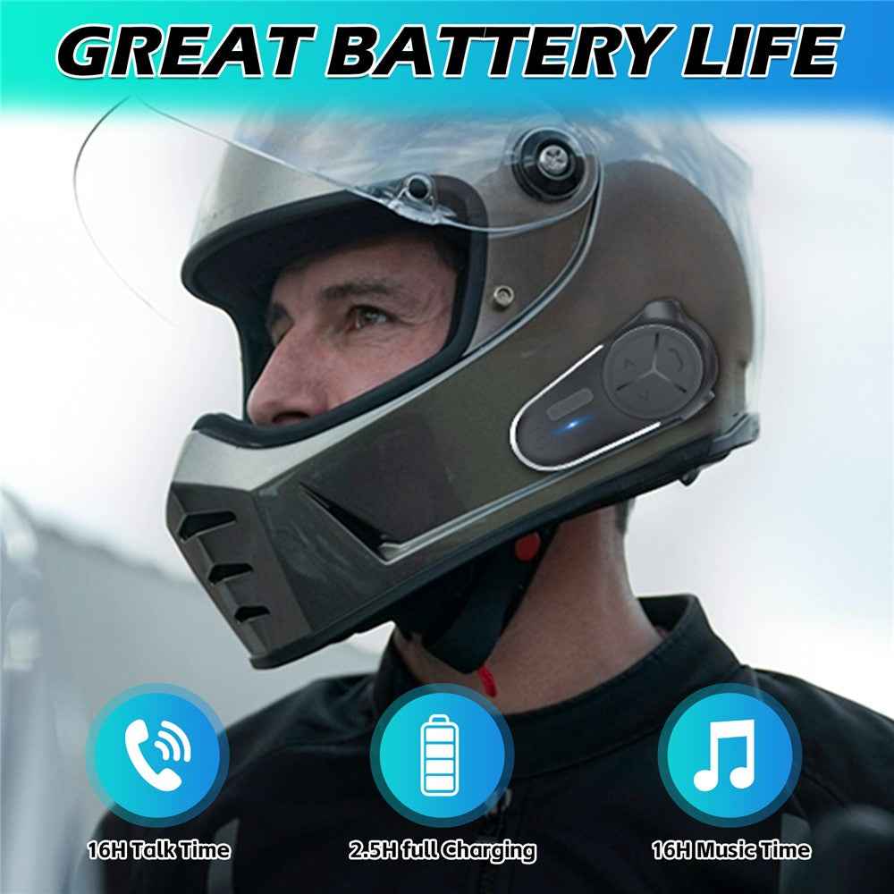 BT-S5 Motorcycle Bluetooth-Compatible Intercom 10 Riders 3000m Range Multitasking Audio Noise Cancelling Speaker