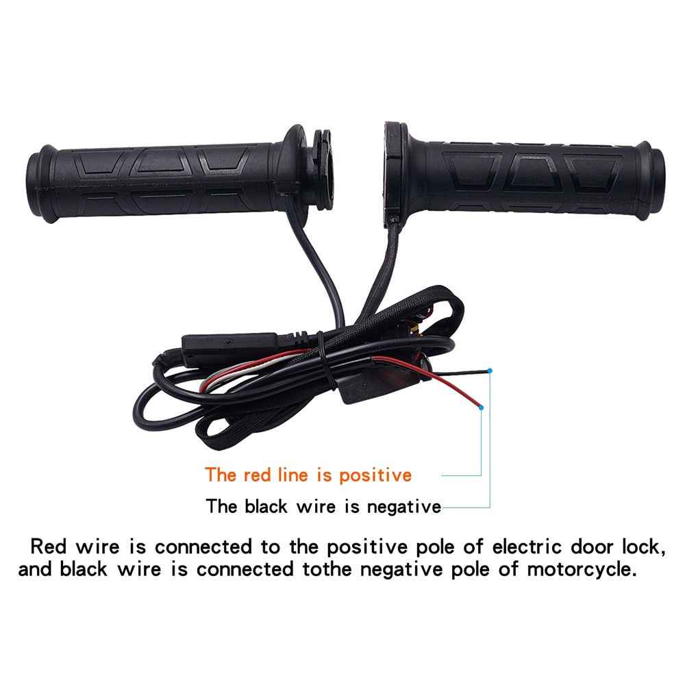 WUPP CS-095B1 1Pair Motorcycle Heating Handlebar for Winter Electric Heated Grips 12V Warmer Heating Grips