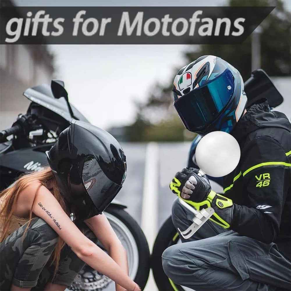 1Pair Motorcycle Wall Mounted Helmet Display Rack 180-Degree Rotating E-Bike Helmet Holder with 2 Hook for Hats, Caps, Keys, Bags - White