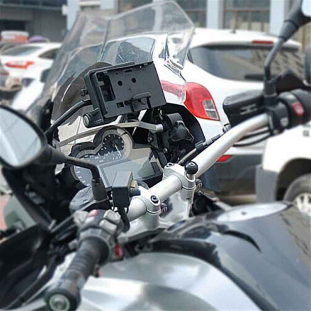 M-L025 For R1200GS / R1200ADV / S1000XR / RS / F700GS / 800GS Motorcycle Mobile Phone Holder USB Charger Bracket