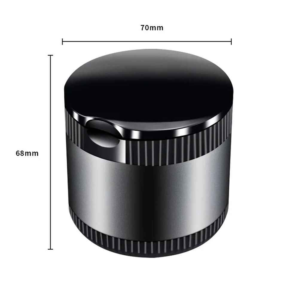 Creative Car Metal Ashtray with LED Night Light High-Temperature Resistant Ashtray with Cigarette Holder - Silver
