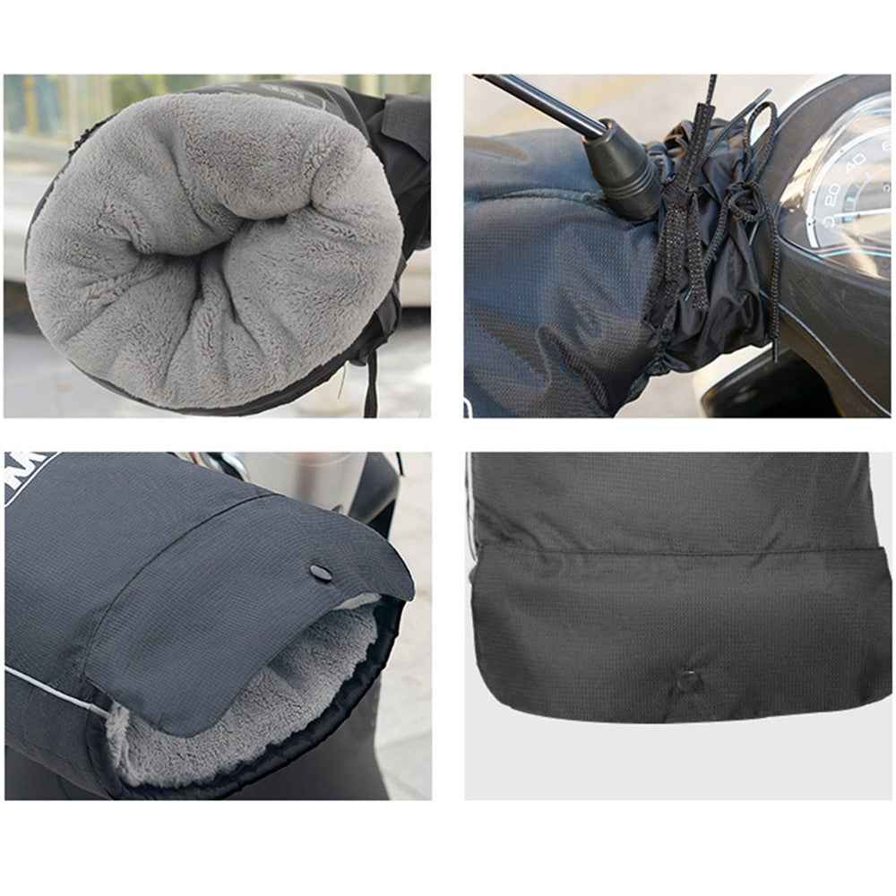 WUPP CS-1506A1 1 Pair Winter Electric Bicycle Motorcycle Warm Handlebar Cover Handle Gloves, Large Opening