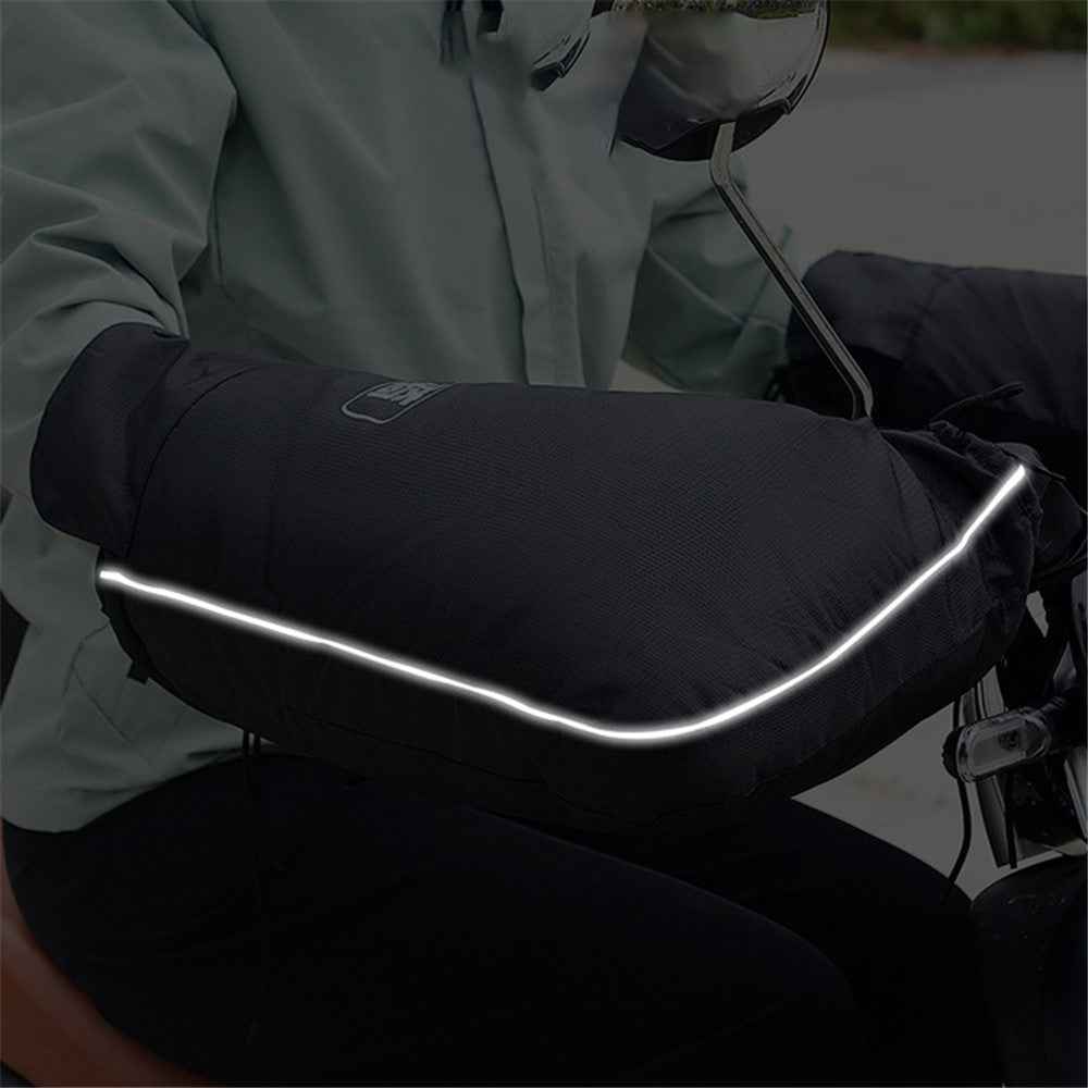 WUPP CS-1506A1 1 Pair Winter Electric Bicycle Motorcycle Warm Handlebar Cover Handle Gloves, Large Opening