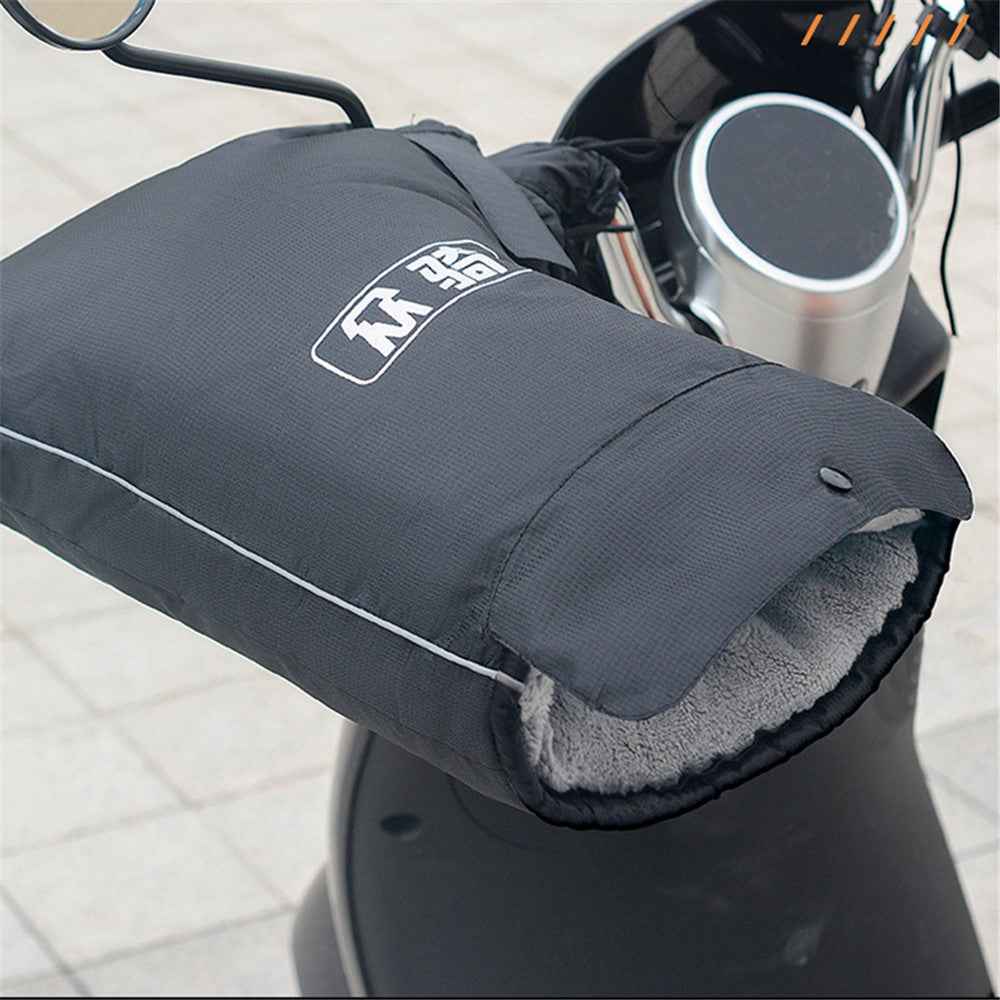 WUPP CS-1506A1 1 Pair Winter Electric Bicycle Motorcycle Warm Handlebar Cover Handle Gloves, Large Opening