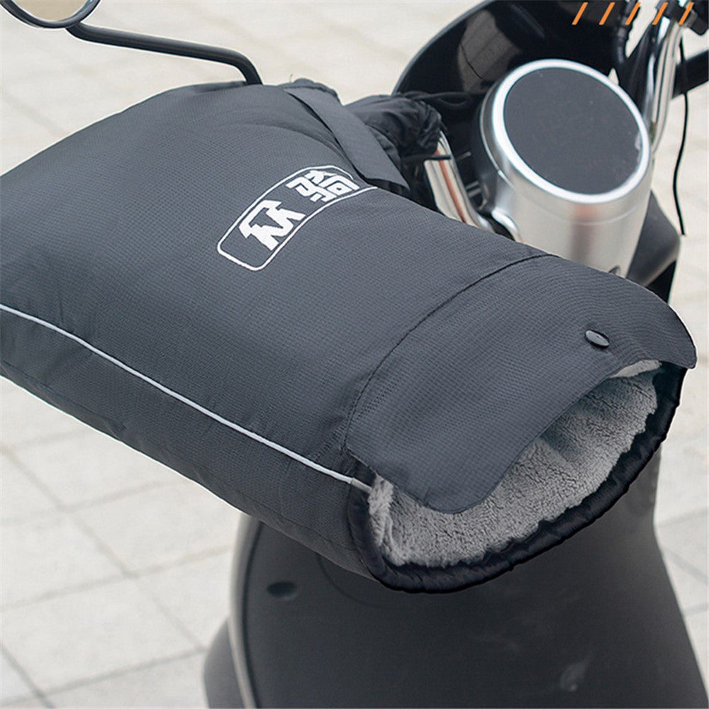 WUPP CS-1506A2 1 Pair Motorcycle Handle Gloves Winter Electric Bicycle Warm Handlebar Cover, Small Opening