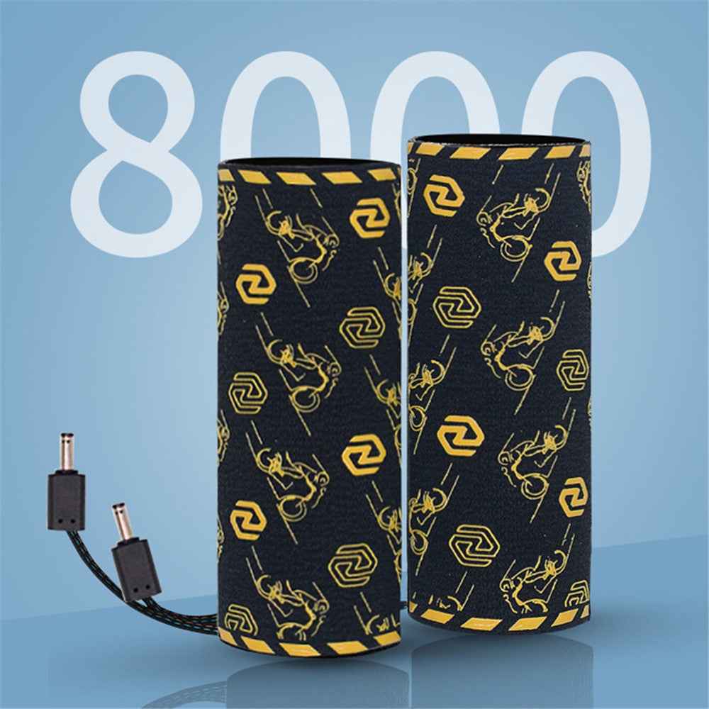 WUPP CSZH-974B2 Pattern Design 12V Motorcycle Heating Pad 5+1 Gear Handlebar Heated Grips with Memory Function, 1.5m ACC Cable