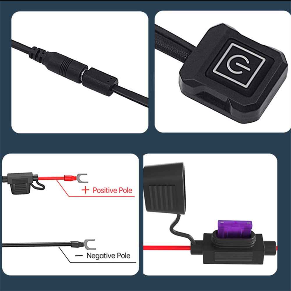 WUPP CS-1819A1 Fast Heating Handlebar Silicone Sleeve Motorcycle Electric Heated Grips, Wrap Version