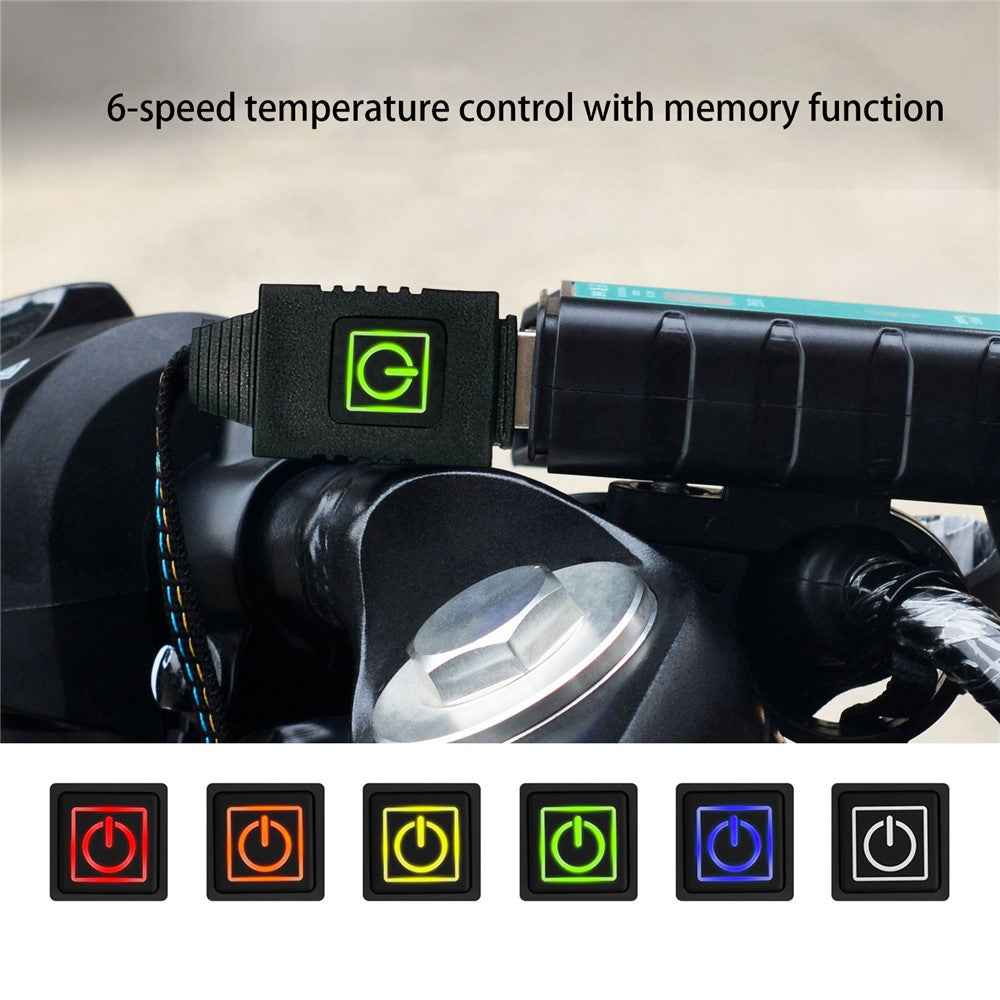 WUPP CSZH-974G1 Electric Handlebar Grip with Memory Function Motorbike Heated Grip with 6 Temperature Adjustable