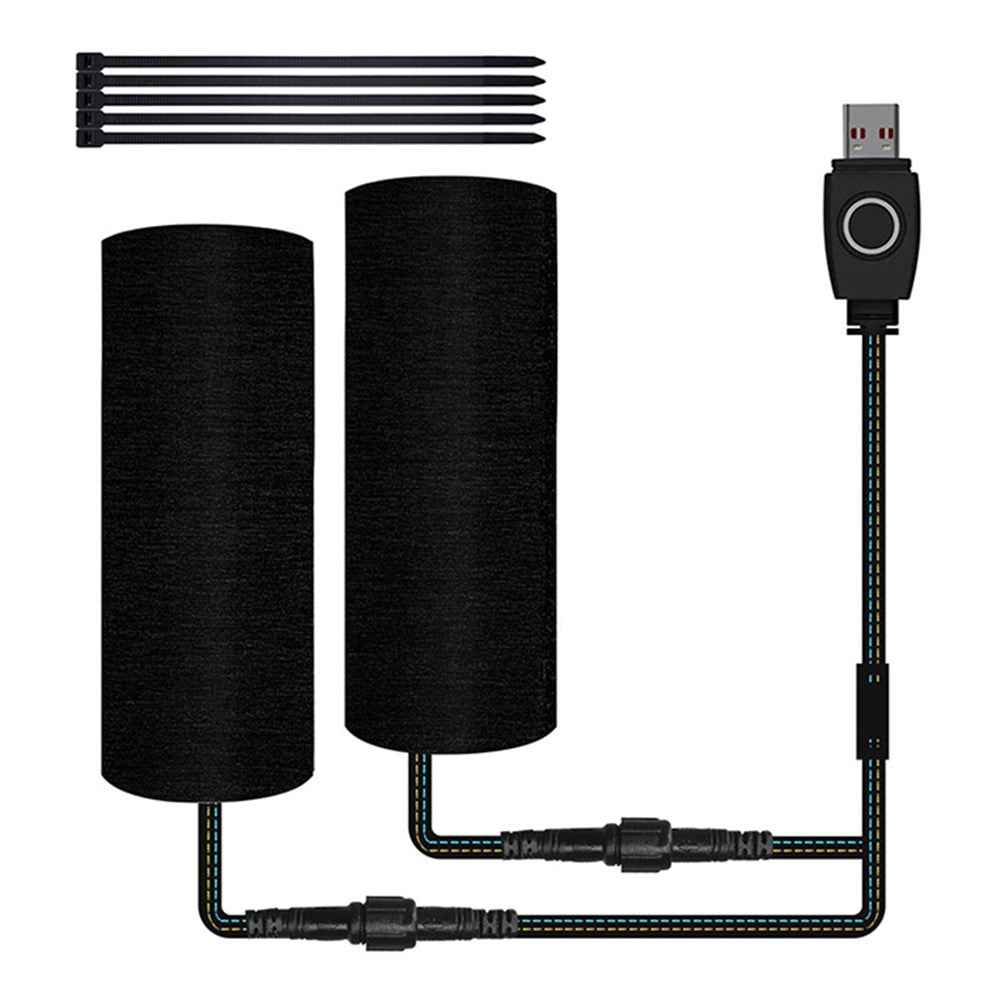 WUPP CSZH-974D4 5V USB Heated Grips with 3-Mode Temperature Adjustable, Magic Tape Version