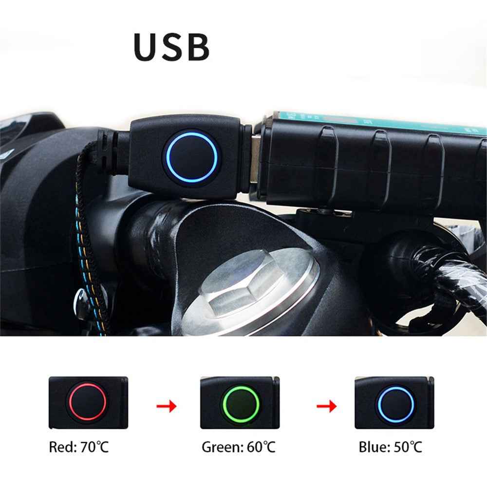 WUPP CSZH-974D4 5V USB Heated Grips with 3-Mode Temperature Adjustable, Magic Tape Version