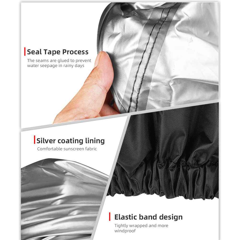 RHINOWALK F1001 L Size Motorcycle Cover Polyester Outdoor Anti-sun Waterproof Motorbike Cover Protector