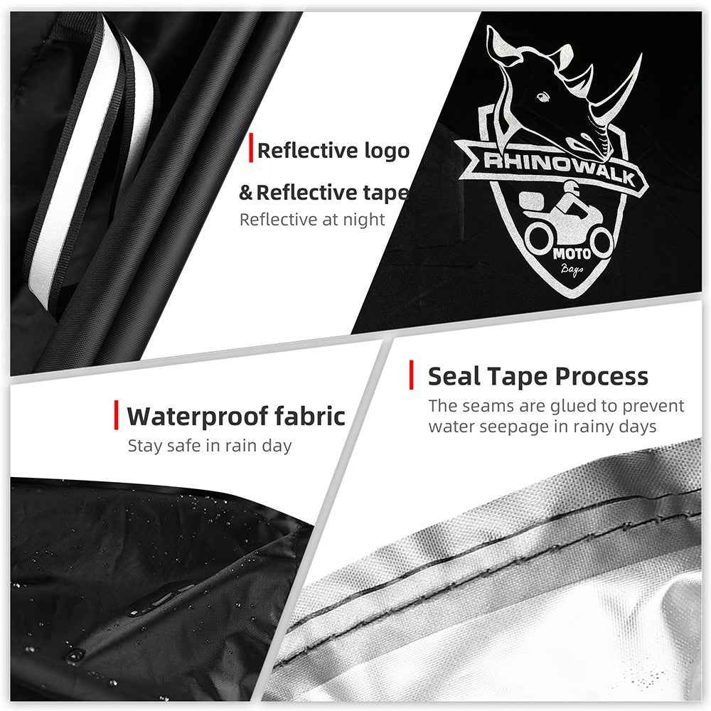 RHINOWALK F1001 L Size Motorcycle Cover Polyester Outdoor Anti-sun Waterproof Motorbike Cover Protector