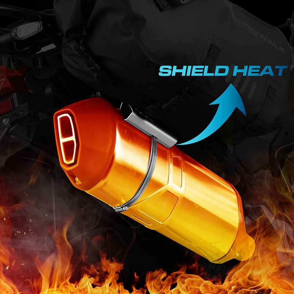 RHINOWALK MTR004 Motorcycle Exhaust Heat Shield Aluminum Anti-scalding Cover
