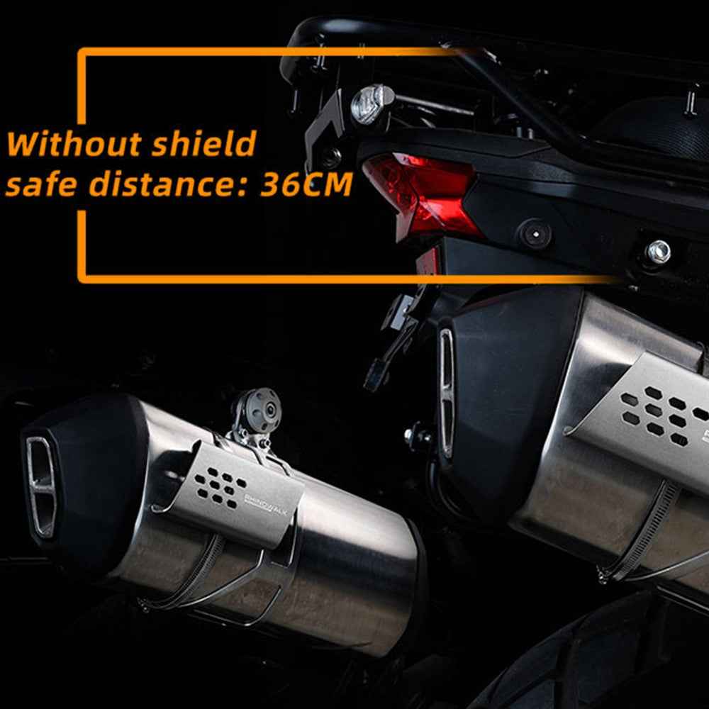 RHINOWALK MTR004 Motorcycle Exhaust Heat Shield Aluminum Anti-scalding Cover