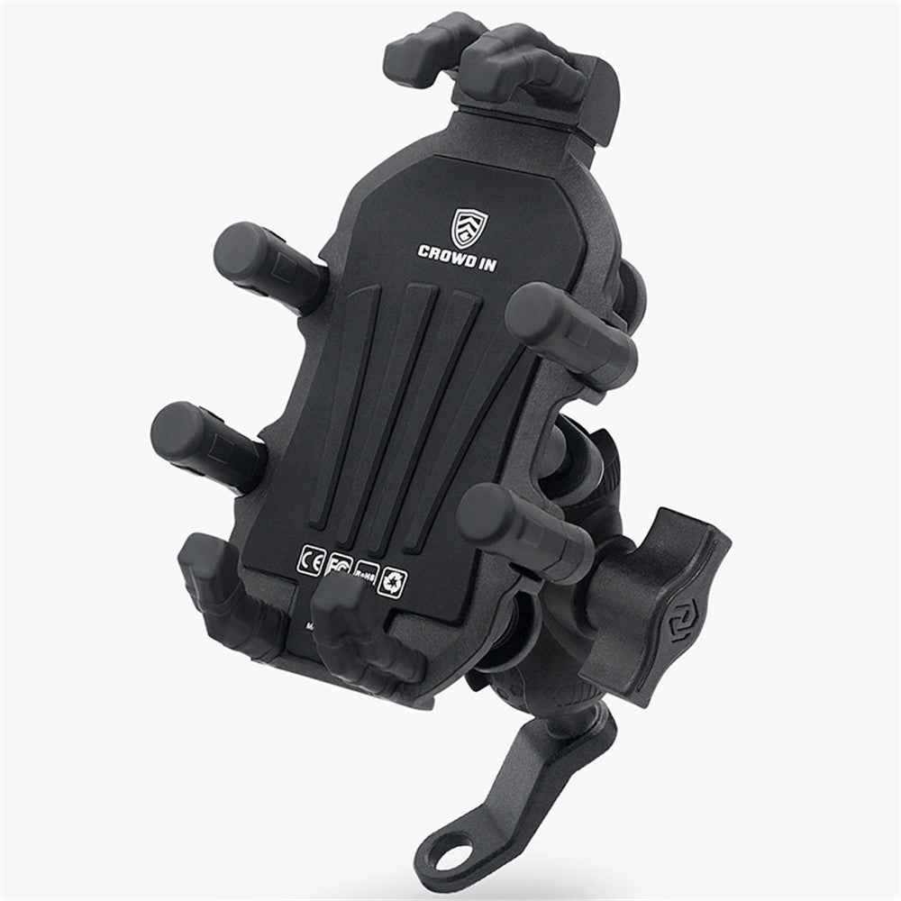 WUPP CS-1990B1 Motorcycle Rearview Mirror Phone Holder Aluminum Alloy Anti Shake Phone Mount