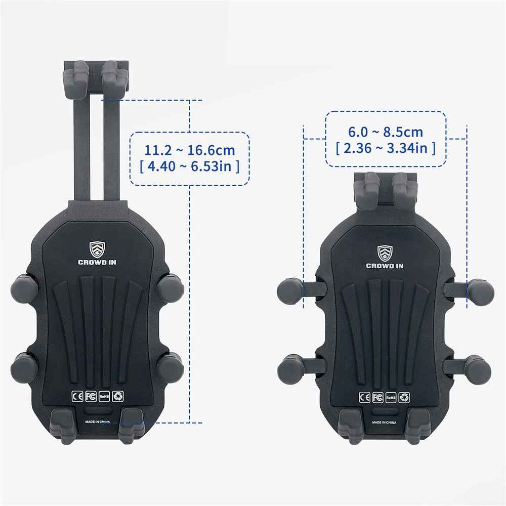 WUPP CS-1990B1 Motorcycle Rearview Mirror Phone Holder Aluminum Alloy Anti Shake Phone Mount
