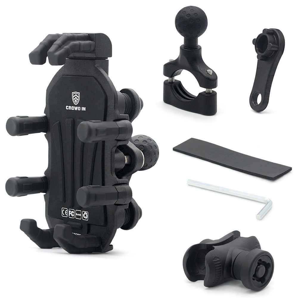 WUPP CS-1990C1 Bicycle Handlebar Phone Holder with Anti-theft Knob Design for Motorcycle / Scooter
