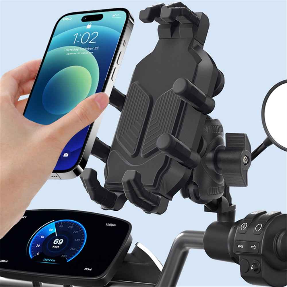 WUPP CS-1988A2 Rearview Mirror Phone Mount Adjustable Motorcycle Bike CNC Ball Head Aluminum Alloy Phone Holder