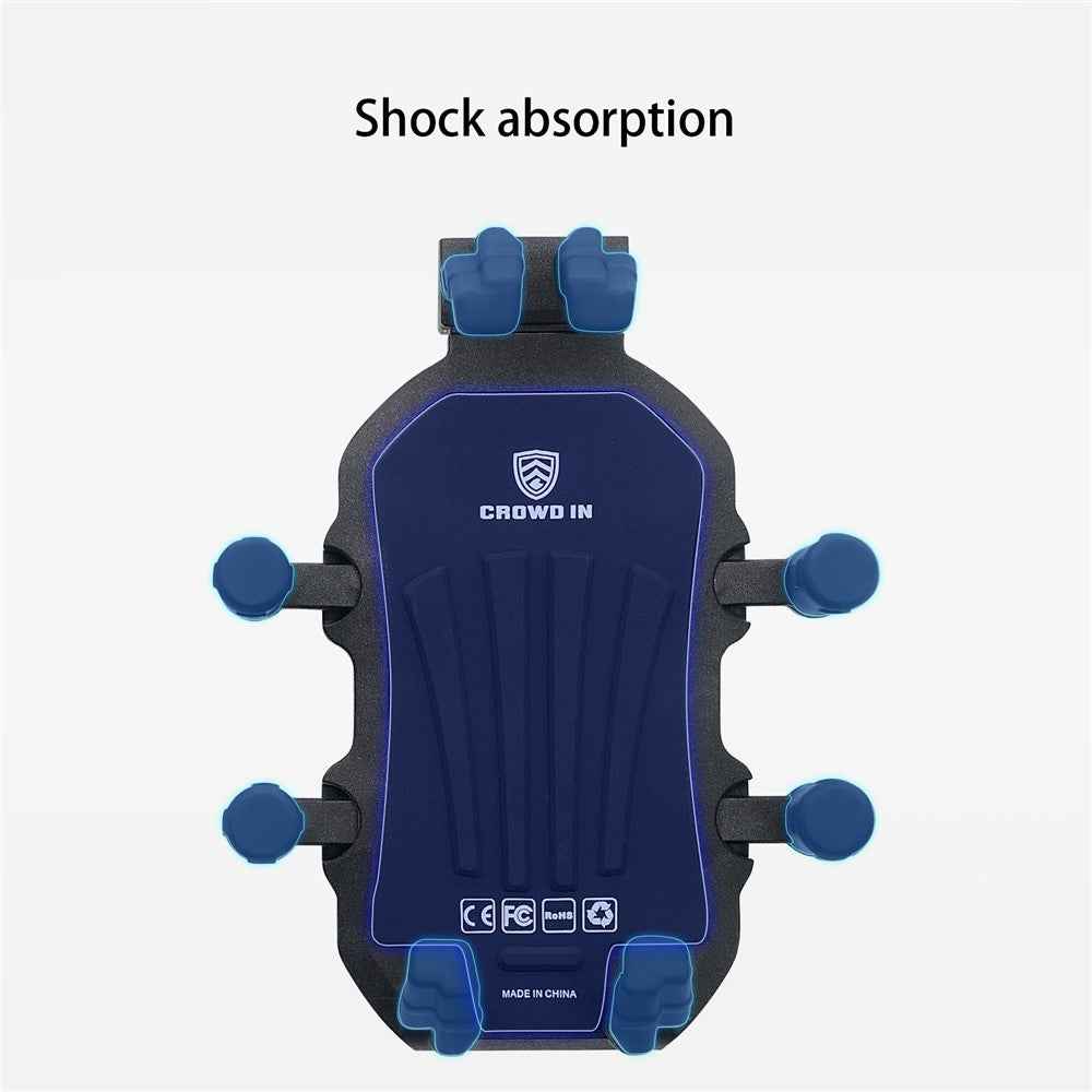 WUPP ZH-1990A2 Motorbike Phone Holder Anti-Shock Aluminium Alloy Phone Mount with M10 Ball