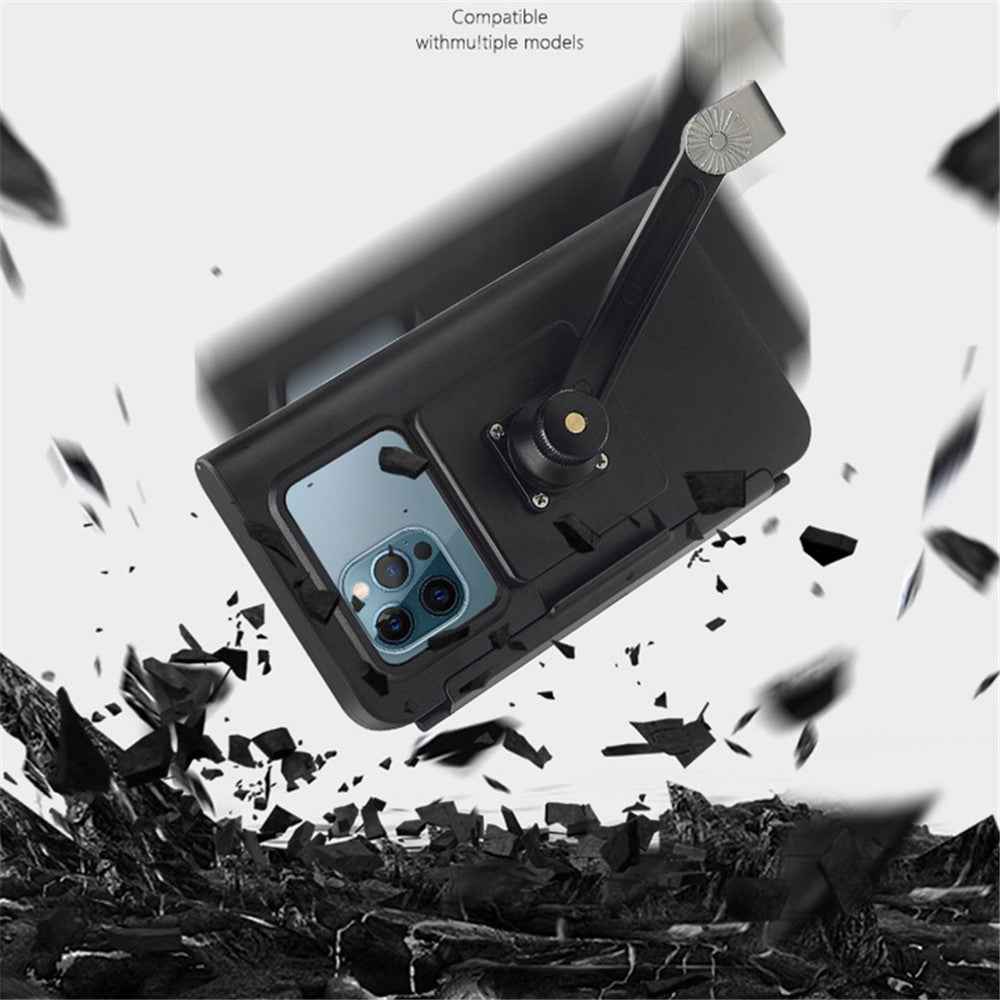 WUPP CS-1937A1 Motorcycle Rearview Mirror Phone Holder Waterproof Phone Mount Case for Electric Bikes