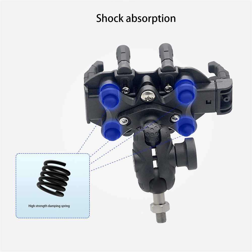 WUPP ZH-1990B2 Anti-Theft Motorcycle Fork Stem Phone Mount Aluminum Alloy Bike Ball Phone Holder