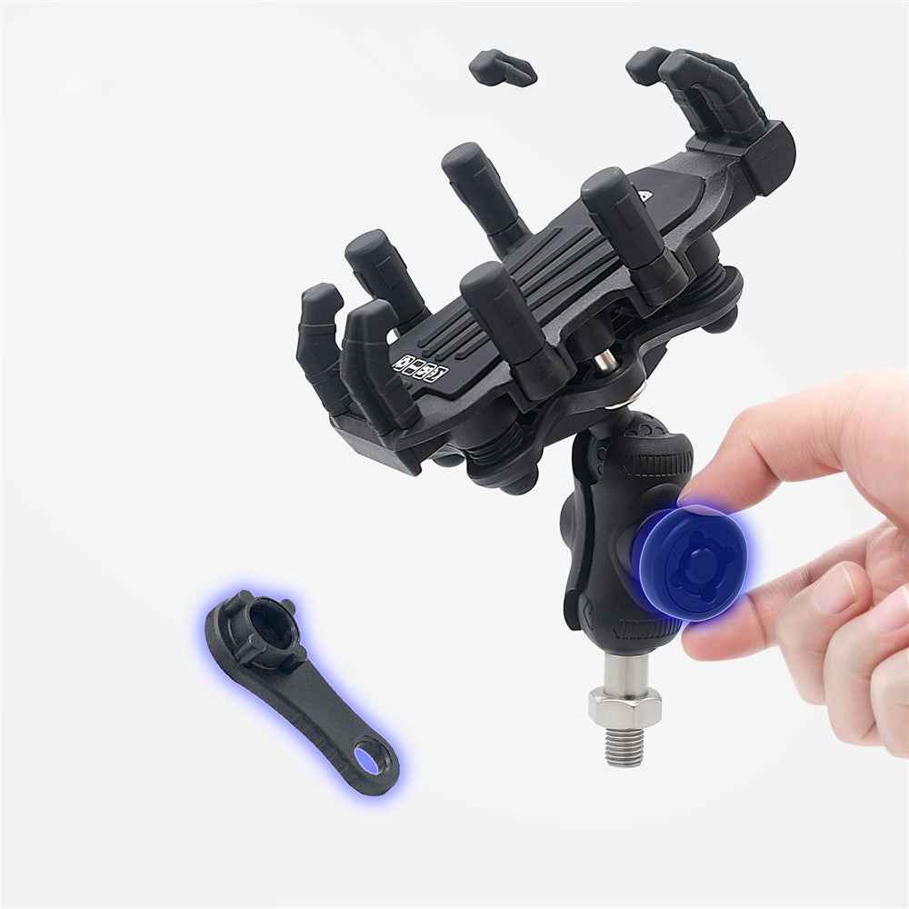 WUPP ZH-1990B2 Anti-Theft Motorcycle Fork Stem Phone Mount Aluminum Alloy Bike Ball Phone Holder