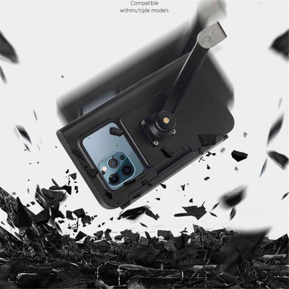 WUPP CS-1937A1 Motorbike Waterproof Phone Holder Rearview Mirror Mount Phone Case