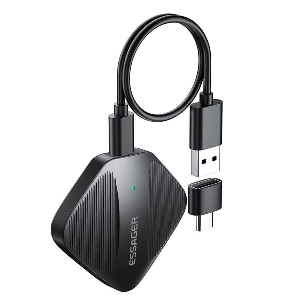 ESSAGER ES-CP01 Wireless CarPlay Adapter Dongle for iPhone Plug and Play WiFi 5G Module Voice Control